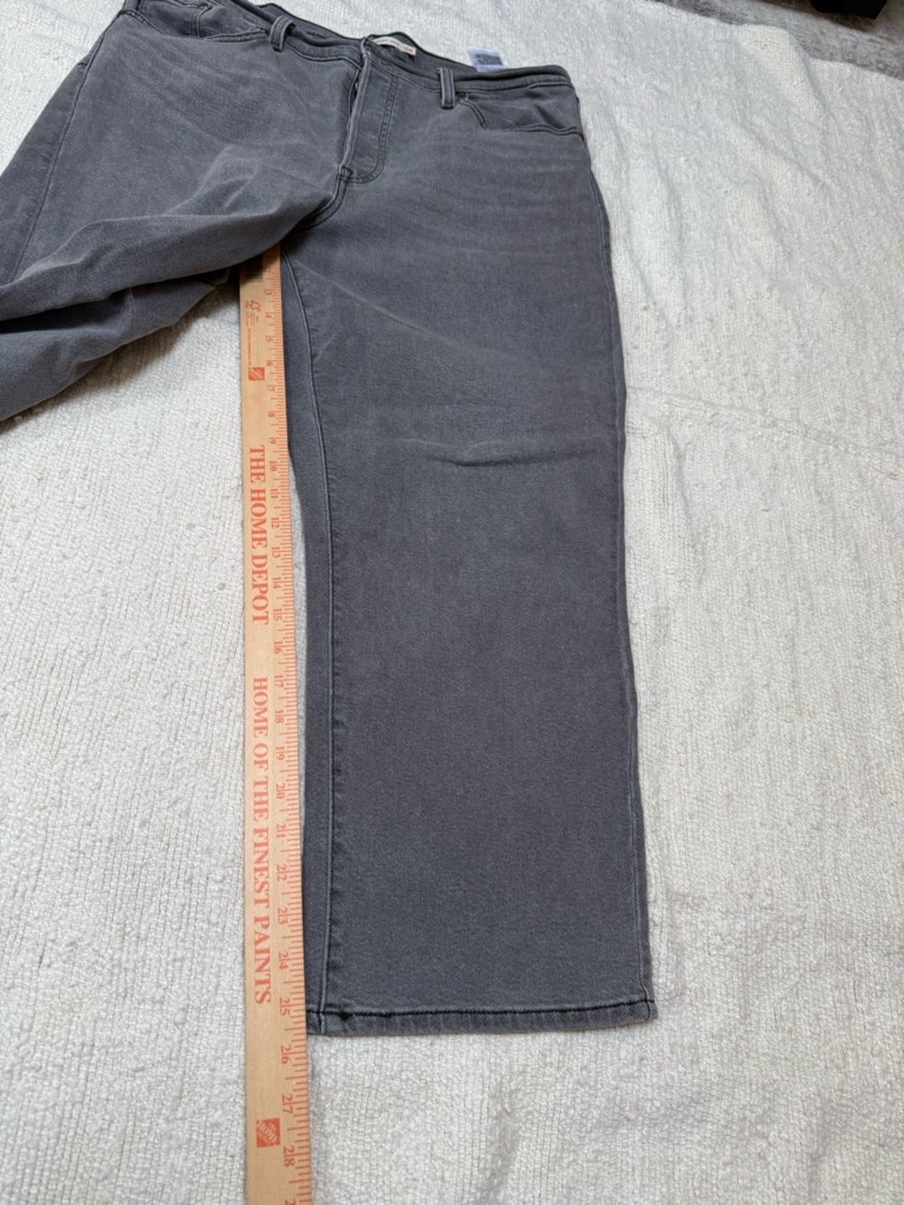 $98 Levi’s Ribcage Straight Leg Ankle Jeans Grey Size 16W - Picture 2 of 13